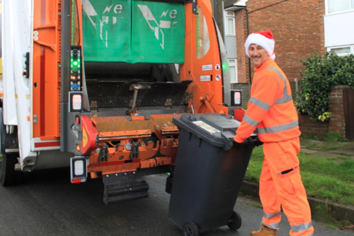 Christmas bin collection in Ipswich